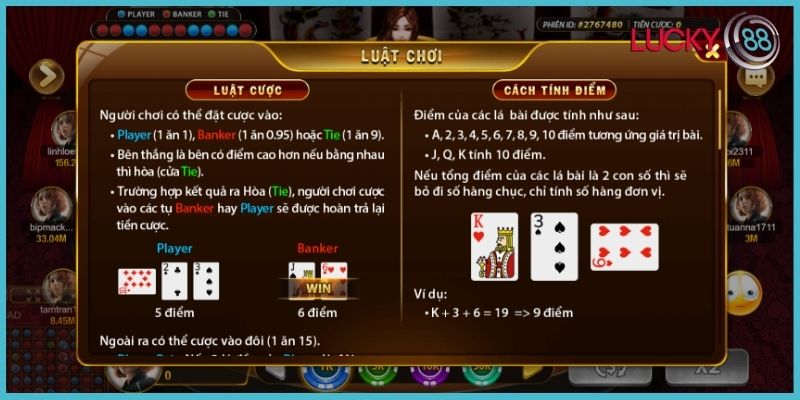 Luật chơi Baccarat cho người mới