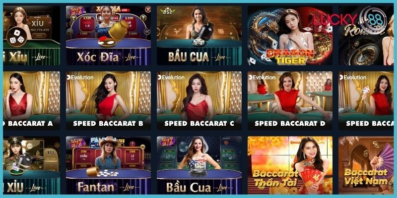 Sức hấp dẫn của sảnh casino Lucky88